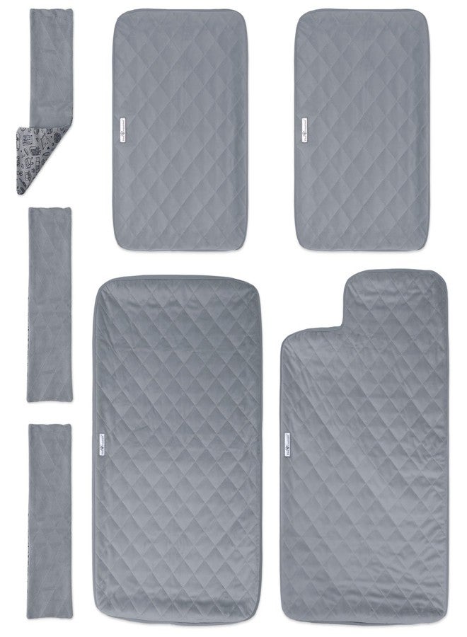 Paw Inspired Fitted Fleece Liners for Ferret Nation, Critter Nation Cage for Ferrets, Rats, Chinchillas, Hedgehogs & Other Small Animals (Gray, Double Unit Set) - Image 1